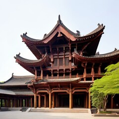 an AI Image Generator, Traditional East Asian Temple Architecture