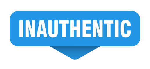 inauthentic sticker. inauthentic sign on transparent background