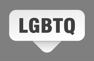 lgbtq sticker. lgbtq sign isolated on gray background