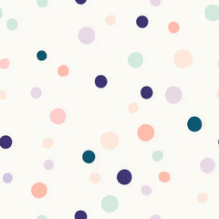 Seamless pattern with colorful dots creating a playful and modern design