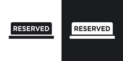 Reservation table vector icon set in solid style.