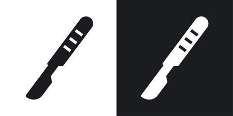 Scalpel vector icon set in solid style.