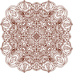 Beautiful flower art and mandala vector design