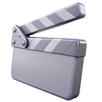 A classic film clapperboard used to mark scenes and takes during movie production. illustration of 3d rendering