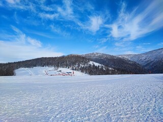 winter landscape in the mountains
