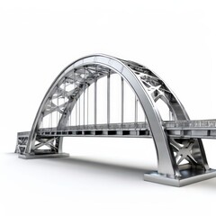 Fototapeta premium an AI Image Generator, Modern Metallic Arch Bridge