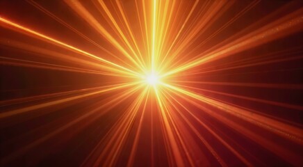 Fototapeta premium Radiant streaks of light in deep gold and red hues spreading outwards