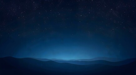 Fototapeta premium Artistic rendering of a star-filled night sky blending into serene blue and black gradient