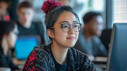 Non-Binary Software Engineer in Diverse Team at Modern Workspace