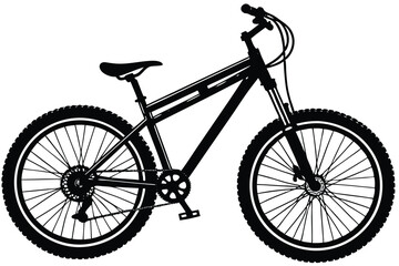 mountain bike side view silhouette