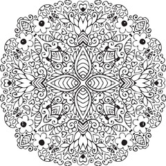 Beautiful flower art and mandala vector design