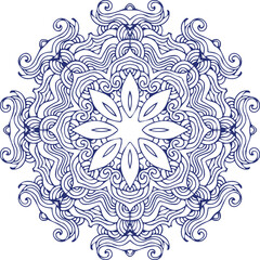 Beautiful flower art and mandala vector design