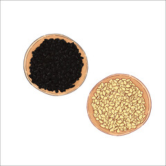 Black and White Sesame Seeds