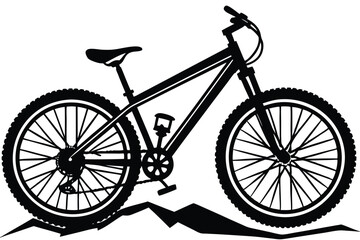 Bicycle silhouette black and white