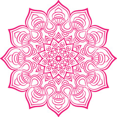 Beautiful flower art and mandala vector design