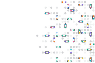 Digital technology background. Digital data dots gray pattern pixel background