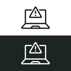 Program Error icon isolated on white background. Vector illustrations are made with vector-based software, not AI generated results.