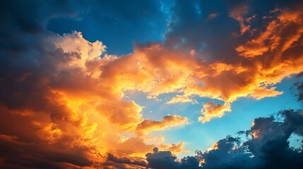 Cielo con nubes anarajado al atardecer