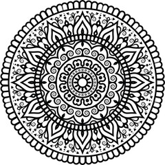 Luxury coloring mandala design