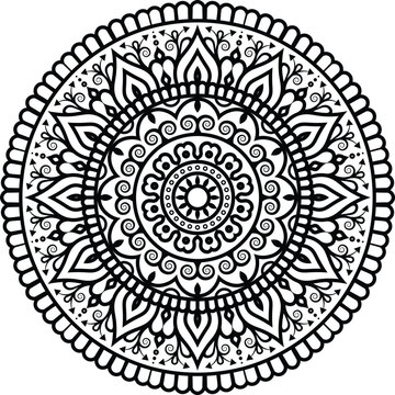 Luxury coloring mandala design