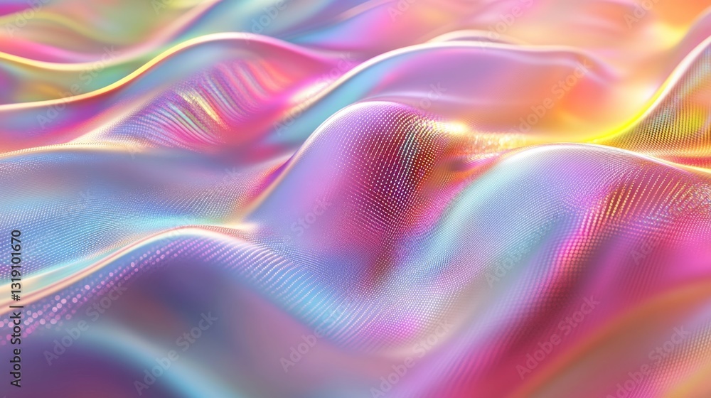 Fototapete vibrant abstract visualization of data processing waves in motion