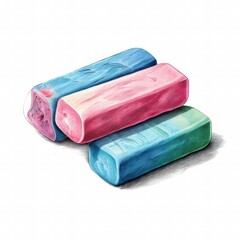 an AI Image Generator, Colorful Arrangement of Rectangular Chalk o