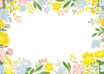 Fototapeta premium 꽃과 자연을 활용한 프레임 디자인 Floral and Natural Frame Designs
