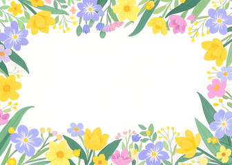 Fototapeta premium 꽃과 자연을 활용한 프레임 디자인 Floral and Natural Frame Designs