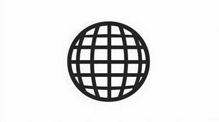 Minimalist Wireframe Globe Representing Global Digital Connectivity