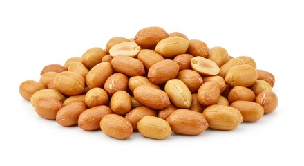 Obraz premium Roasted Peanuts Isolated on White Background