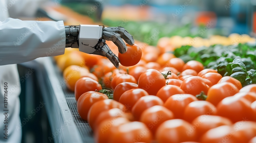 Aufkleber innovative food processing revolution blending automation and blockchain transparency