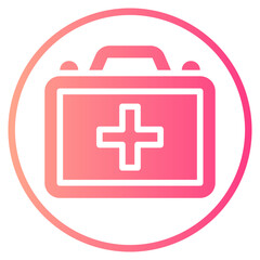 Obraz premium first aid kit gradient icon