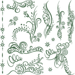 Beautiful flower art and mandala vector design