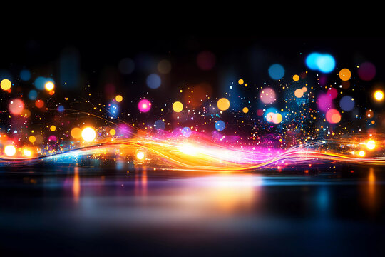 Innovation visualized as a dynamic and vibrant network of interconnected nodes and glowing lines, pulsating with energy and constantly evolving in a futuristic style