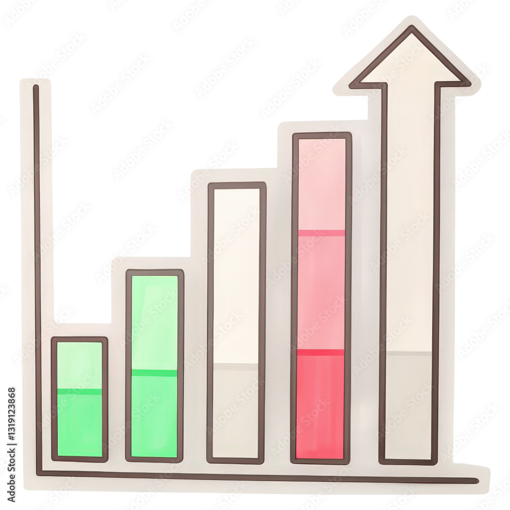 Poster a stacked bar chart showing trends in big data for visual analysis and insights.