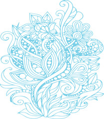Beautiful flower art and mandala vector design