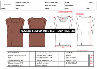 WOMENS CUSTOM TOPS TECH PACK (SIZE UK)