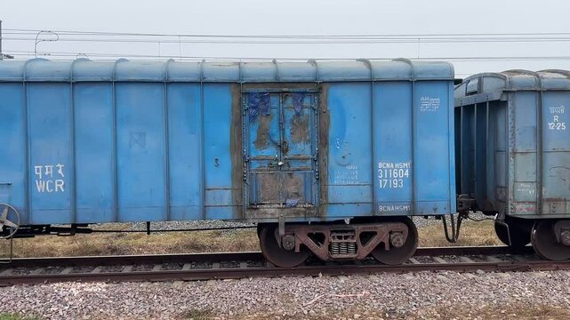 freight train on railway