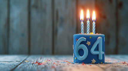 birthday cake with candles celebrating milestone age