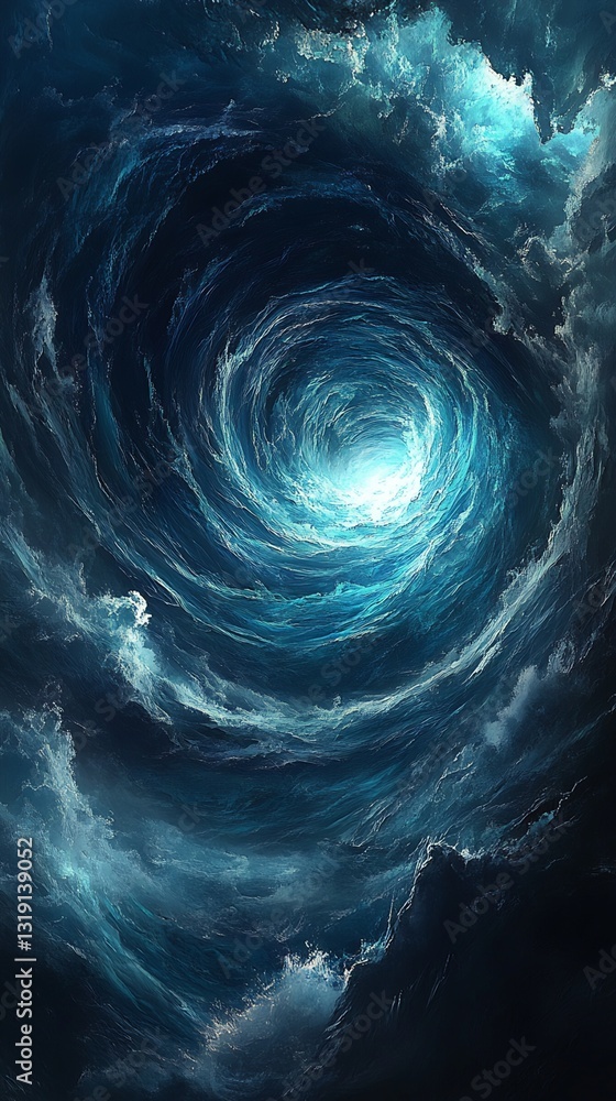 Poster digital rendering of an ocean vortex
