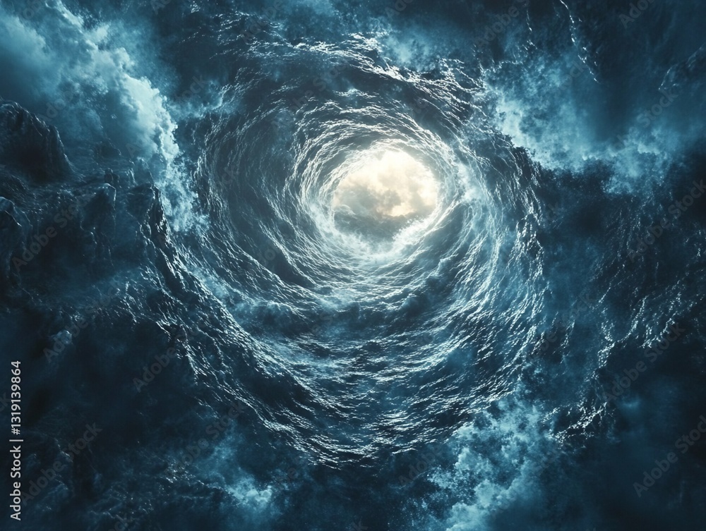 Poster digital rendering of ocean vortex