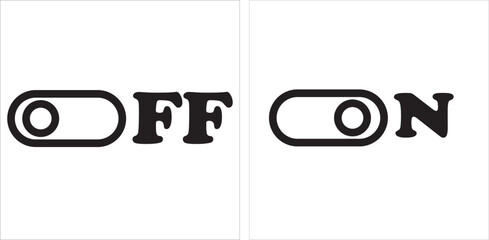 On and off switch. User interface slider button.