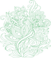Beautiful flower art and mandala vector design