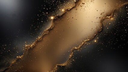 A luxurious black-to-gold gradient with a metallic shimmer, exuding sophistication and elegance—ideal for premium branding, fashion, and business presentations.