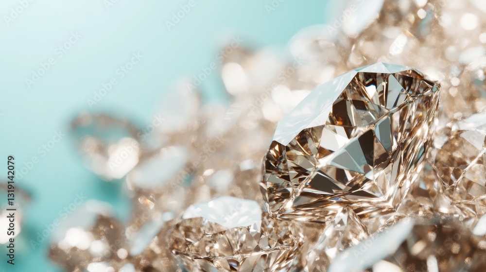 Poster an artistic arrangement of shimmering diamonds creates a visually appealing display, highlighting th