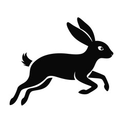 black silhouette of a rabbit