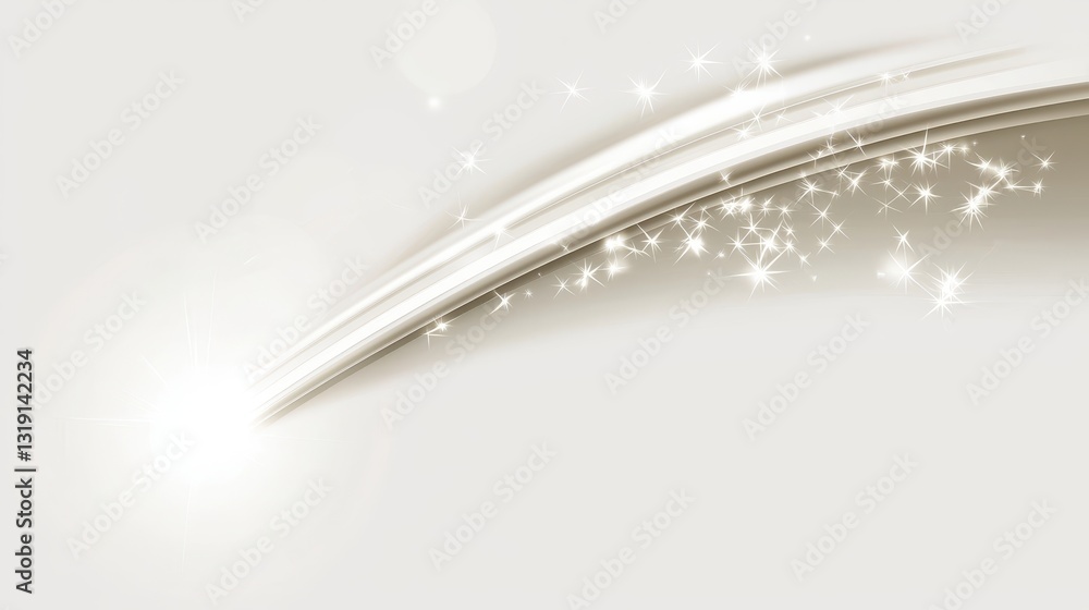 Aufkleber elegant sparkling abstract light trail with soft background