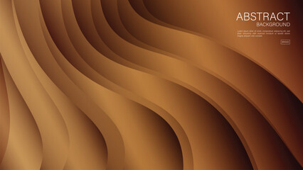 Brown abstract background, wave graphic, Geometric vector, Minimal Texture, web background, Brown cover design, flyer template, banner, wall decoration, wallpaper, Brown background vector