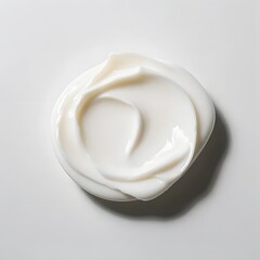 White cosmetic cream texture isolated on white background