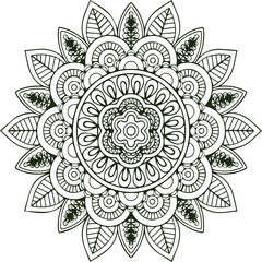 Beautiful flower art and mandala vector design